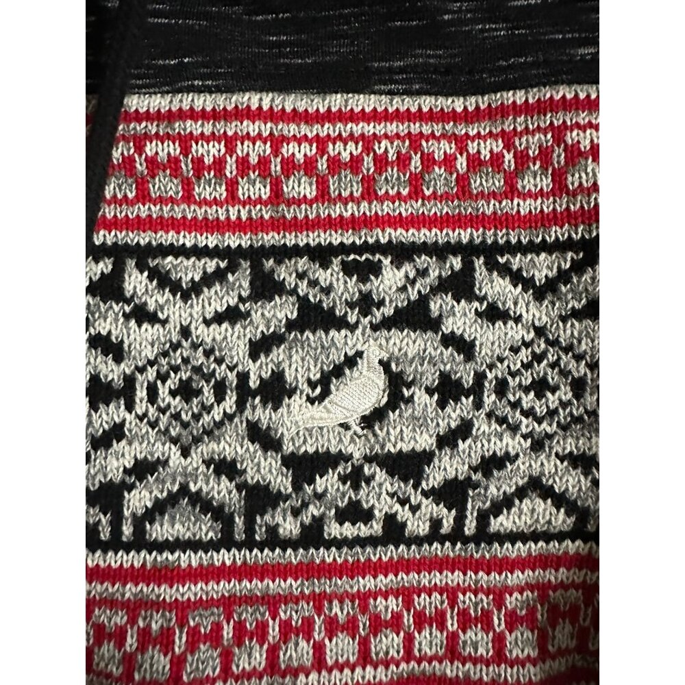 NEW Staple Pigeon Sweater‎ Full Zip Hoodie Black Geometric Pattern Size Medium M - Picture 2 of 10